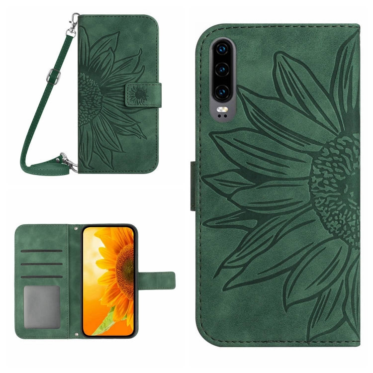 Skin Feel Sun Flower Pattern Flip Leather Phone Case, For Huawei P30, For Huawei P30 Lite, For Huawei P30 Pro, For Huawei P40