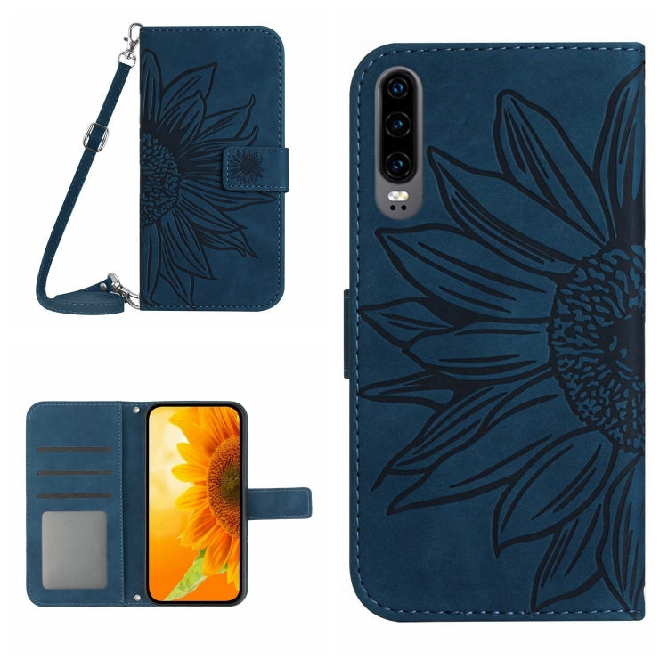 Skin Feel Sun Flower Pattern Flip Leather Phone Case, For Huawei P30, For Huawei P30 Lite, For Huawei P30 Pro, For Huawei P40