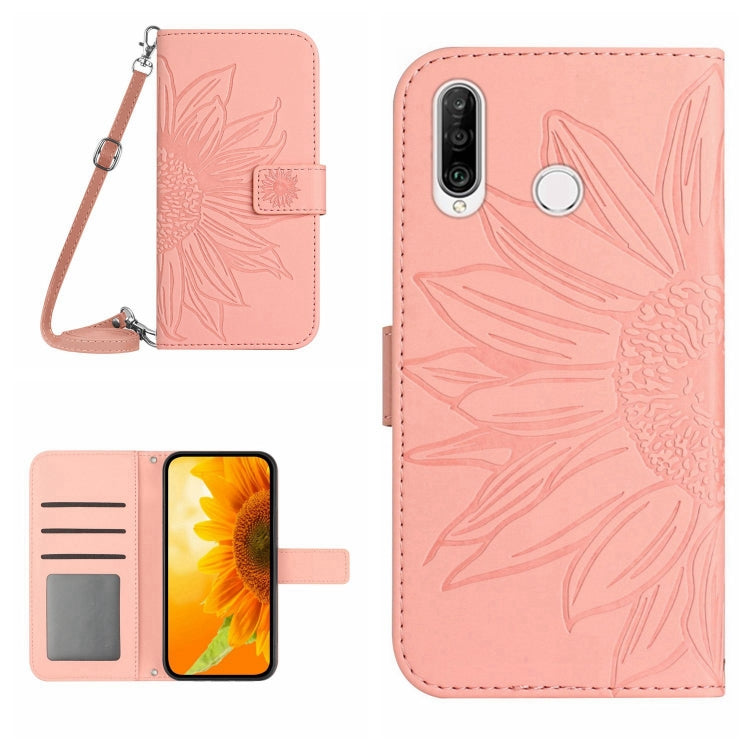 Skin Feel Sun Flower Pattern Flip Leather Phone Case, For Huawei P30, For Huawei P30 Lite, For Huawei P30 Pro, For Huawei P40