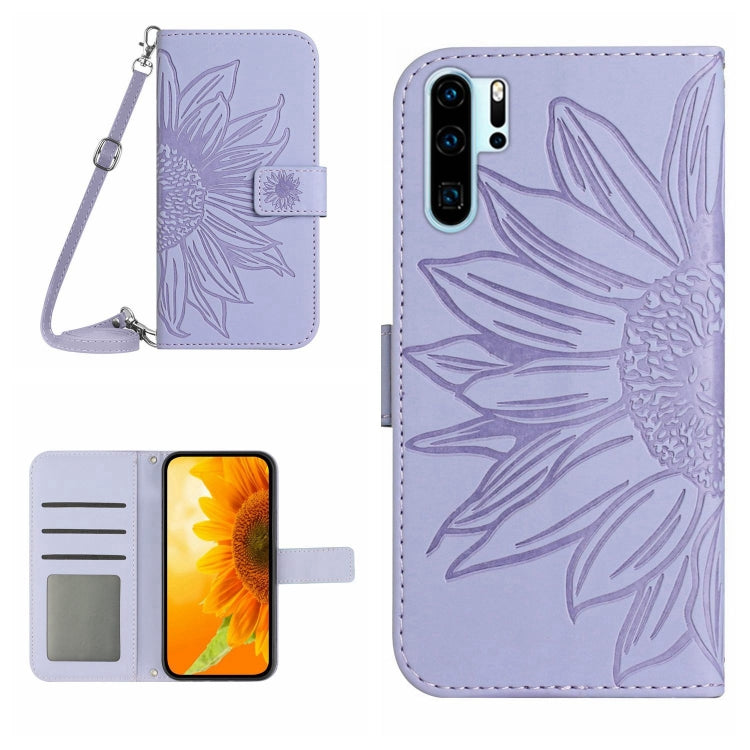 Skin Feel Sun Flower Pattern Flip Leather Phone Case, For Huawei P30, For Huawei P30 Lite, For Huawei P30 Pro, For Huawei P40