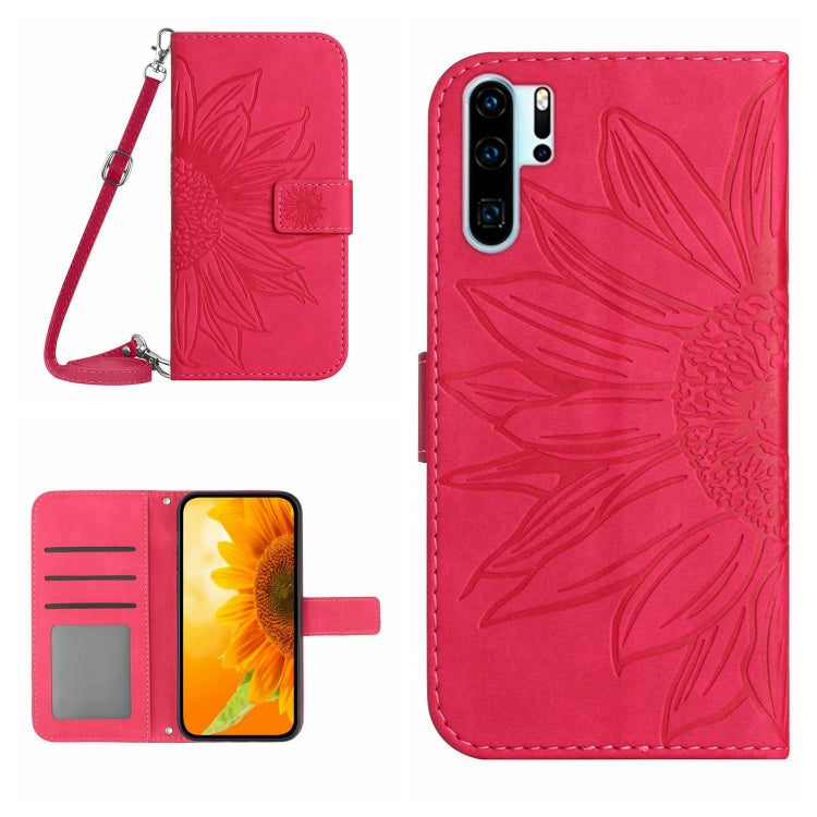 Skin Feel Sun Flower Pattern Flip Leather Phone Case, For Huawei P30, For Huawei P30 Lite, For Huawei P30 Pro, For Huawei P40