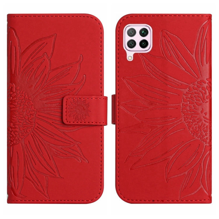 Skin Feel Sun Flower Pattern Flip Leather Phone Case, For Huawei P40 Lite, For Huawei P40 Lite 5G, For Huawei P40 Pro, For Huawei P50
