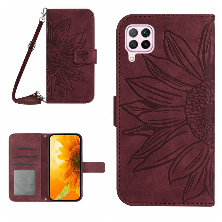 Skin Feel Sun Flower Pattern Flip Leather Phone Case, For Huawei P40 Lite, For Huawei P40 Lite 5G, For Huawei P40 Pro, For Huawei P50