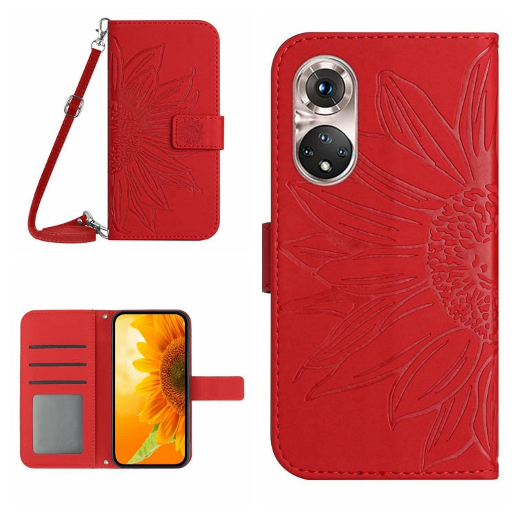 Skin Feel Sun Flower Pattern Flip Leather Phone Case, For Huawei P40 Lite, For Huawei P40 Lite 5G, For Huawei P40 Pro, For Huawei P50