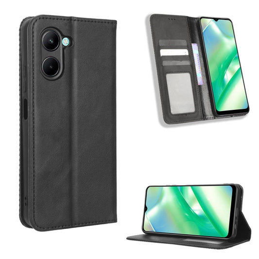 Magnetic Buckle Retro Texture Leather Phone Case, For Realme C33 4G, For T-Mobile Revvl 6 5G, For T-Mobile REVVL 6 Pro 5G, For vivo V25 5G /  X80 Lite, For vivo V25 Pro / S15 Pro, For vivo Y35 4G / Y22s 4G / Y22 4G 2022, For Wiko Power U20 / U10       ...