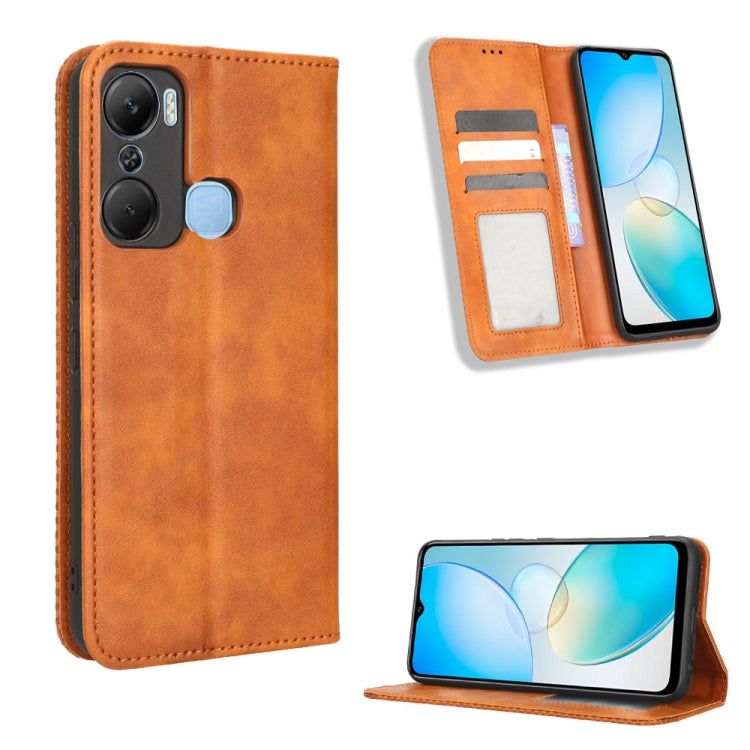 Magnetic Buckle Retro Texture Leather Phone Case, For Realme C33 4G, For T-Mobile Revvl 6 5G, For T-Mobile REVVL 6 Pro 5G, For vivo V25 5G /  X80 Lite, For vivo V25 Pro / S15 Pro, For vivo Y35 4G / Y22s 4G / Y22 4G 2022, For Wiko Power U20 / U10       ...