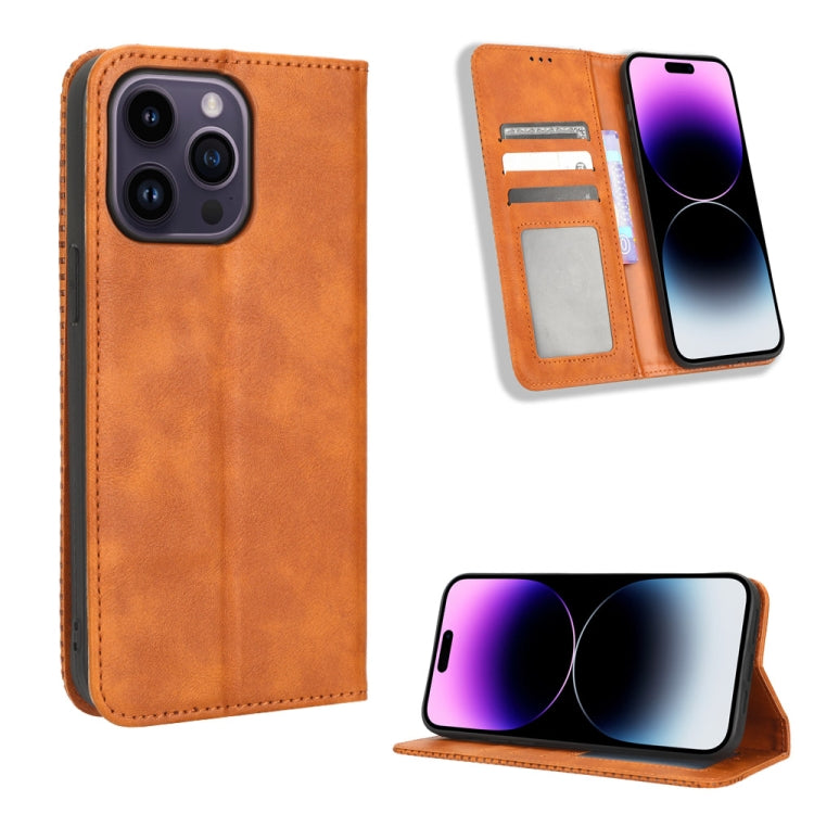 Magnetic Buckle Retro Texture Leather Phone Case, For Sony Xperia 5 IV, For Sharp Aquos Sense7 Plus, For Sharp Aquos Sense7, For iPhone 14 Plus, For iPhone 14 Pro Max, For Xiaomi 12T / Redmi K50 Ultra, For iPhone 14 Pro, For Xiaomi Poco C40            ...