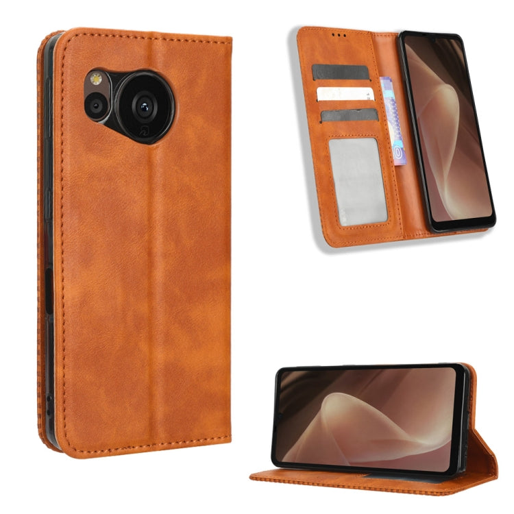 Magnetic Buckle Retro Texture Leather Phone Case, For Samsung Galaxy A23e / A23s / A23 5G JP, For Sony Xperia 5 IV, For Sharp Aquos Sense7 Plus, For Sharp Aquos Sense7, For iPhone 14 Plus, For iPhone 14 Pro Max, For Xiaomi 12T / Redmi K50 Ultra        ...