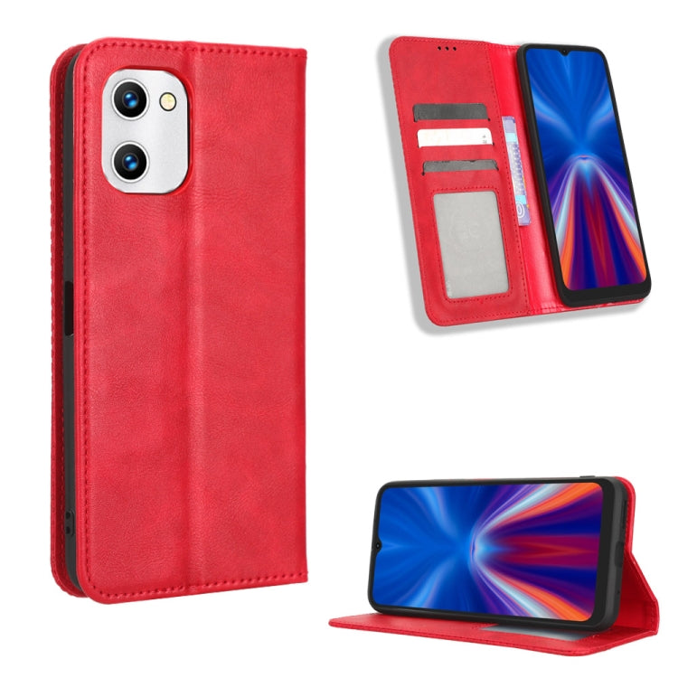 Magnetic Buckle Retro Texture Leather Phone Case, For UMIDIGI C1, For UMIDIGI F3 5G / 4G / F3S / F3 SE, For UMIDIGI Power 7 / Power 7S, For ZTE Blade A52 Lite, For ZTE Blade A72 5G