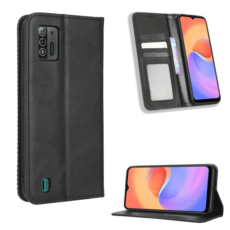 Magnetic Buckle Retro Texture Leather Phone Case, For UMIDIGI F3 5G / 4G / F3S / F3 SE, For UMIDIGI Power 7 / Power 7S, For ZTE Blade A52 Lite, For ZTE Blade A72 5G, For Cubot Pocket