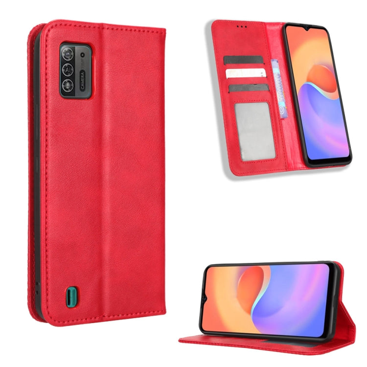 Magnetic Buckle Retro Texture Leather Phone Case, For UMIDIGI F3 5G / 4G / F3S / F3 SE, For UMIDIGI Power 7 / Power 7S, For ZTE Blade A52 Lite, For ZTE Blade A72 5G, For Cubot Pocket