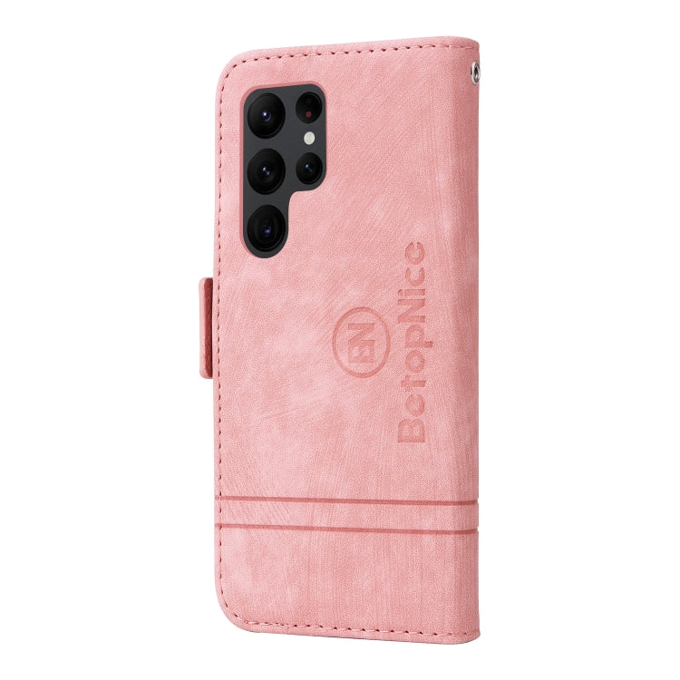 BETOPNICE Dual-side Buckle Leather Phone Case, For Samsung Galaxy S23 Ultra 5G