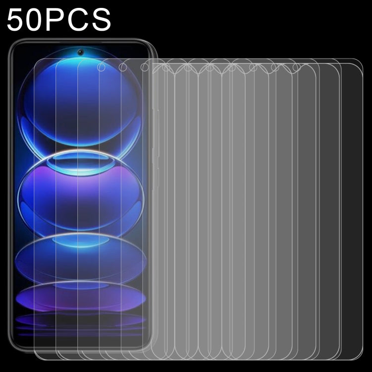50pcs 0.26mm 9H 2.5D Tempered Glass Film, For Xiaomi Redmi Note 12 China / Note 12 Global (50 PCS), For Xiaomi Redmi Note 12 Pro / 12 Pro+ / 12 Explorer / Note 12 Pro Speed (50 PCS)