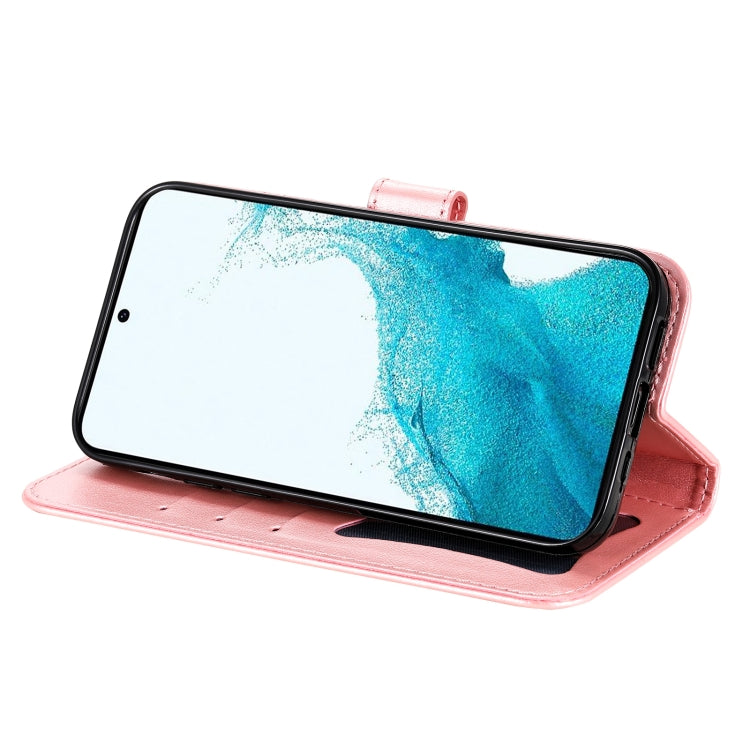7-petal Flowers Embossing Leather Phone Case, For Samsung Galaxy S23 5G, For Samsung Galaxy S23+ 5G, For Samsung Galaxy S23 Ultra 5G