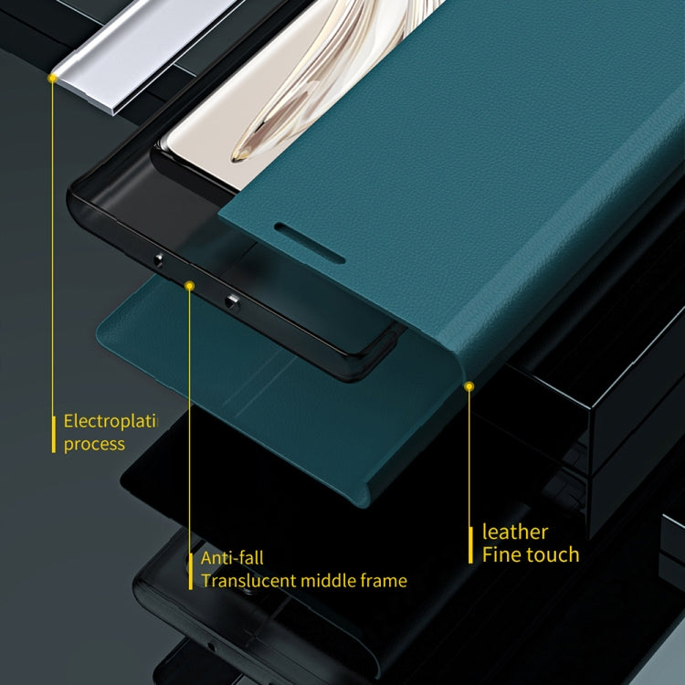 Side Electroplated Magnetic Leather Phone Case, For Honor 70, For Xiaomi 12T / 12T Pro / Redmi K50 Ultra