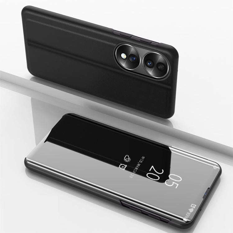 Plated Mirror Horizontal Flip Leather Phone Case with Holder, For Honor 70, For Xiaomi 12T / 12T Pro / Redmi K50 Ultra