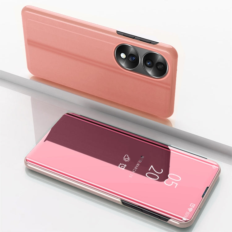 Plated Mirror Horizontal Flip Leather Phone Case with Holder, For Honor 70, For Xiaomi 12T / 12T Pro / Redmi K50 Ultra
