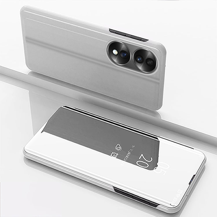 Plated Mirror Horizontal Flip Leather Phone Case with Holder, For Honor 70, For Xiaomi 12T / 12T Pro / Redmi K50 Ultra