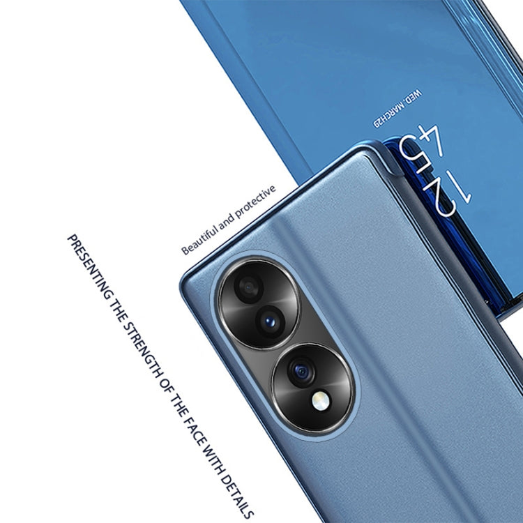 Plated Mirror Horizontal Flip Leather Phone Case with Holder, For Honor 70, For Xiaomi 12T / 12T Pro / Redmi K50 Ultra