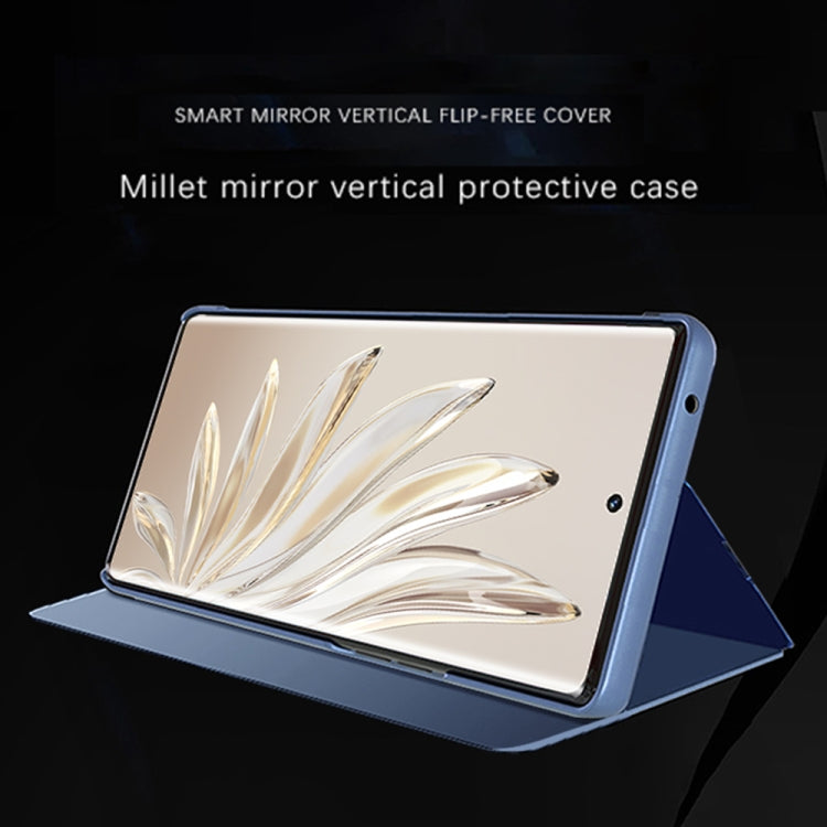 Plated Mirror Horizontal Flip Leather Phone Case with Holder, For Honor 70, For Xiaomi 12T / 12T Pro / Redmi K50 Ultra