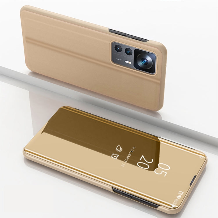 Plated Mirror Horizontal Flip Leather Phone Case with Holder, For Honor 70, For Xiaomi 12T / 12T Pro / Redmi K50 Ultra