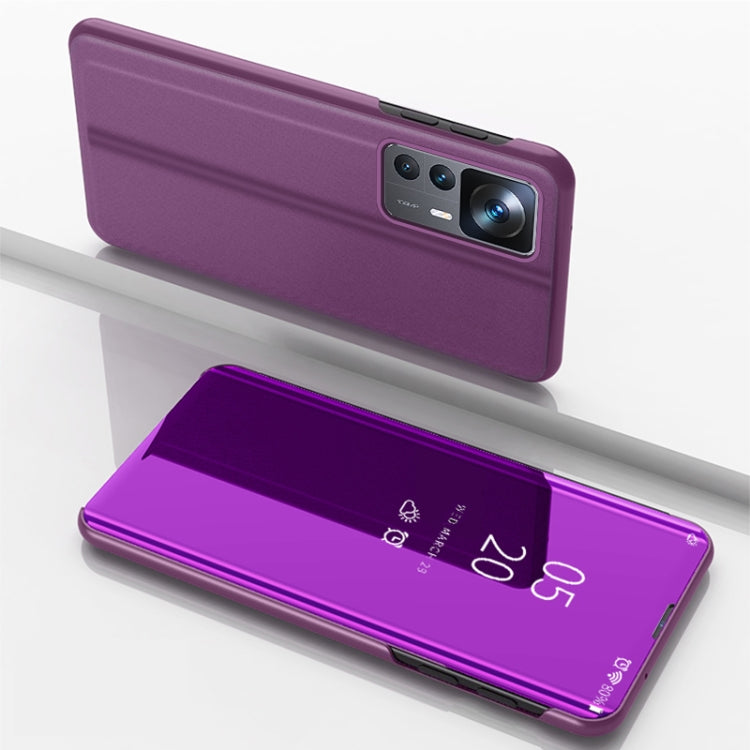 Plated Mirror Horizontal Flip Leather Phone Case with Holder, For Honor 70, For Xiaomi 12T / 12T Pro / Redmi K50 Ultra