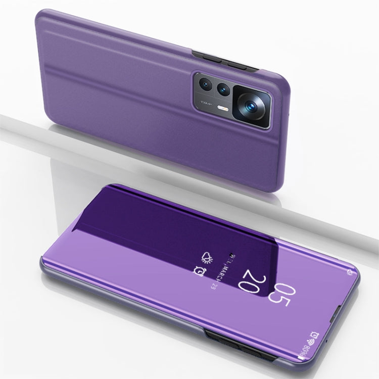 Plated Mirror Horizontal Flip Leather Phone Case with Holder, For Honor 70, For Xiaomi 12T / 12T Pro / Redmi K50 Ultra