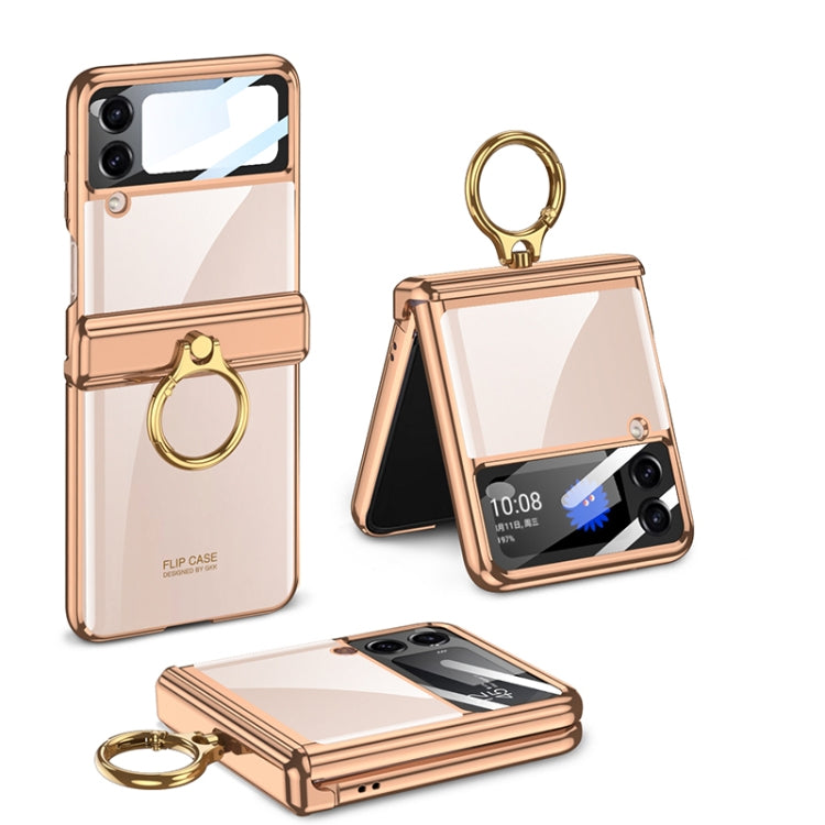 GKK Magnetic Folding Phantom Rotary Phone Case with Ring Holder, For Samsung Galaxy Z Flip4