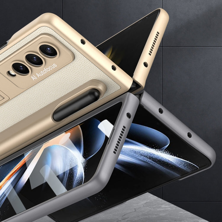 GKK Ultra-thin Shockproof Leather Protective Case with Holder & Pen Slots, For Samsung Galaxy Z Fold4