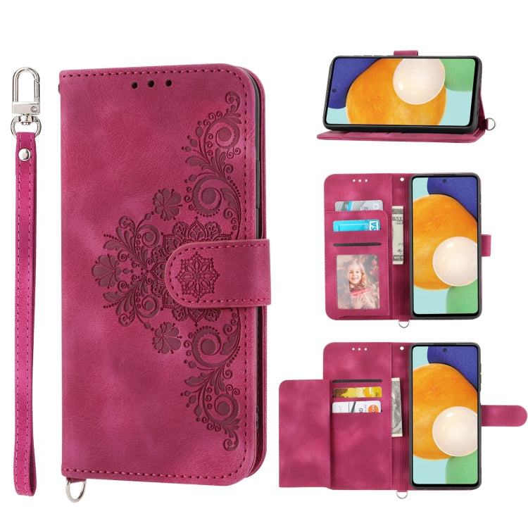 Skin-feel Flowers Embossed Wallet Leather Phone Case, For Xiaomi Poco X4 Pro 5G Global, For Xiaomi Redmi Note 10 4G/Note 10S 4G, For Xiaomi Redmi Note 10 Pro, For Xiaomi Redmi Note 11T Pro/Note 11T Pro+ 5G                                               ...