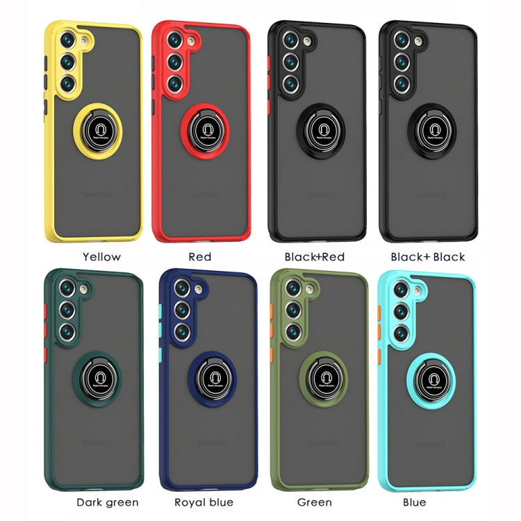 Q Shadow I Ring Kickstand PC and TPU Hybrid Phone Case, For Samsung Galaxy S23 5G, For Samsung Galaxy S23+ 5G