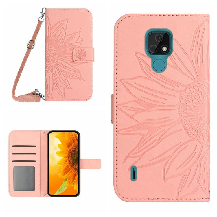 Skin Feel Sun Flower Pattern Flip Leather Phone Case with Lanyard, For Motorola Moto E7, For Motorola Moto E7 Plus/G9/G9 Play, For Motorola Moto E7 Power/E7i Power, For Motorola Moto E20/E30/E40
