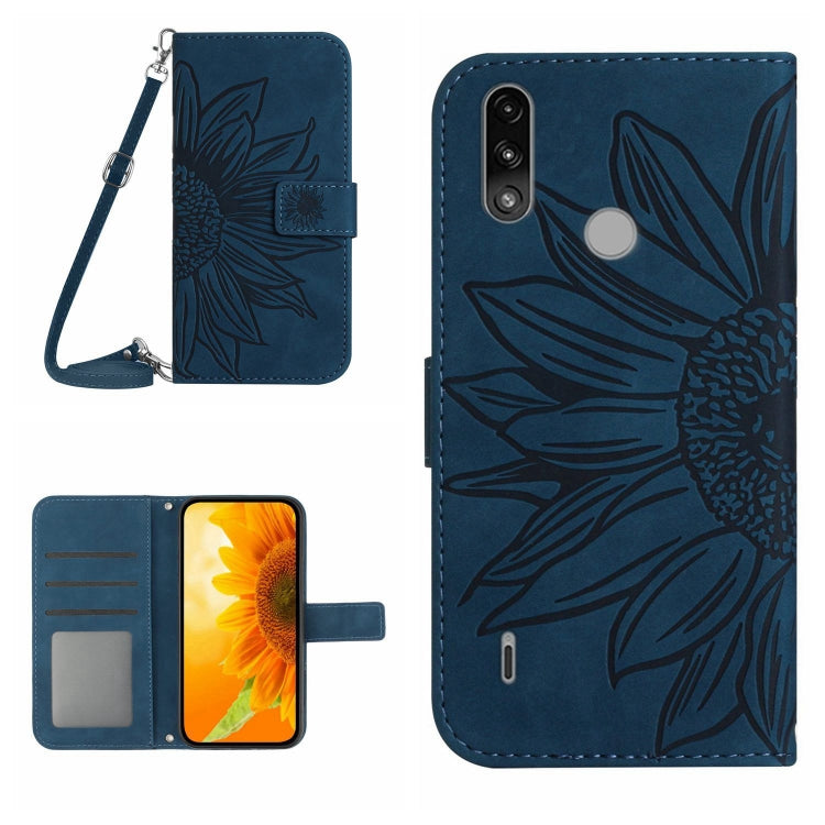 Skin Feel Sun Flower Pattern Flip Leather Phone Case with Lanyard, For Motorola Moto E7, For Motorola Moto E7 Plus/G9/G9 Play, For Motorola Moto E7 Power/E7i Power, For Motorola Moto E20/E30/E40