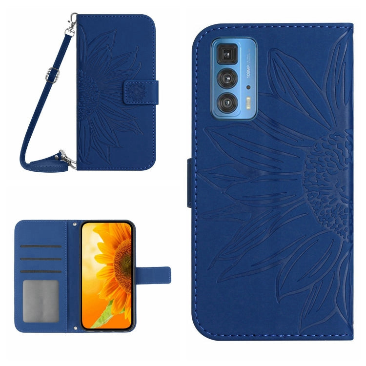 Skin Feel Sun Flower Pattern Flip Leather Phone Case with Lanyard, For Motorola Moto Edge 20 Pro, For Motorola Moto Edge 30 Fusion, For Motorola Moto Edge 30 Neo, For Motorola Moto Edge 30 Pro