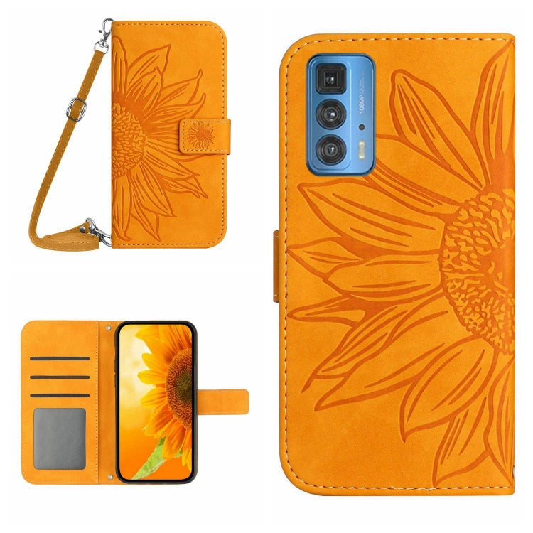Skin Feel Sun Flower Pattern Flip Leather Phone Case with Lanyard, For Motorola Moto Edge 20 Pro, For Motorola Moto Edge 30 Fusion, For Motorola Moto Edge 30 Neo, For Motorola Moto Edge 30 Pro