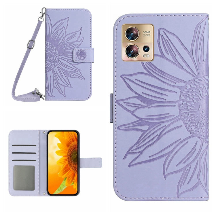 Skin Feel Sun Flower Pattern Flip Leather Phone Case with Lanyard, For Motorola Moto Edge 20 Pro, For Motorola Moto Edge 30 Fusion, For Motorola Moto Edge 30 Neo, For Motorola Moto Edge 30 Pro