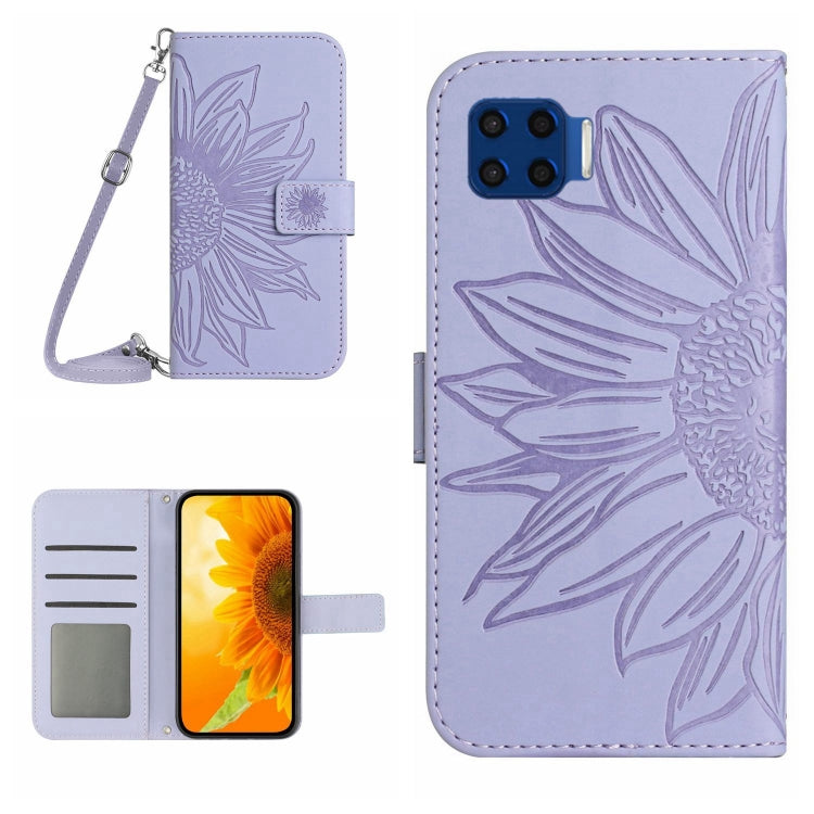 Skin Feel Sun Flower Pattern Flip Leather Phone Case with Lanyard, For Motorola Moto Edge 30 Ultra, For Motorola Moto G 5G 2022, For Motorola Moto G 5G Plus, For Motorola Moto G Play 2021