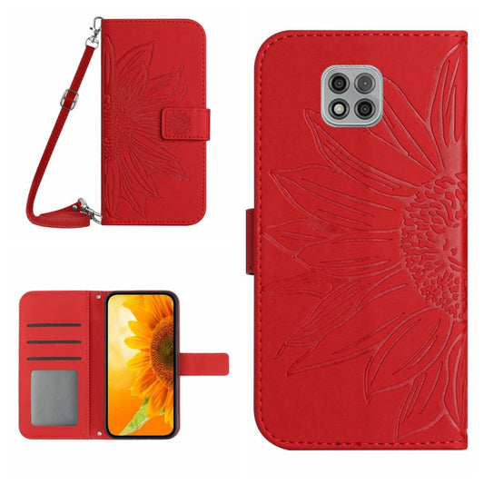 Skin Feel Sun Flower Pattern Flip Leather Phone Case with Lanyard, For Motorola Moto G Power 2021, For Motorola Moto G Power 2022, For Motorola Moto G Pure 2021, For Motorola Moto G Stylus 5G