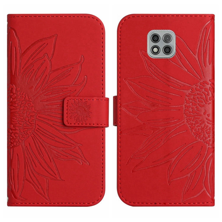 Skin Feel Sun Flower Pattern Flip Leather Phone Case with Lanyard, For Motorola Moto G Power 2021, For Motorola Moto G Power 2022, For Motorola Moto G Pure 2021, For Motorola Moto G Stylus 5G