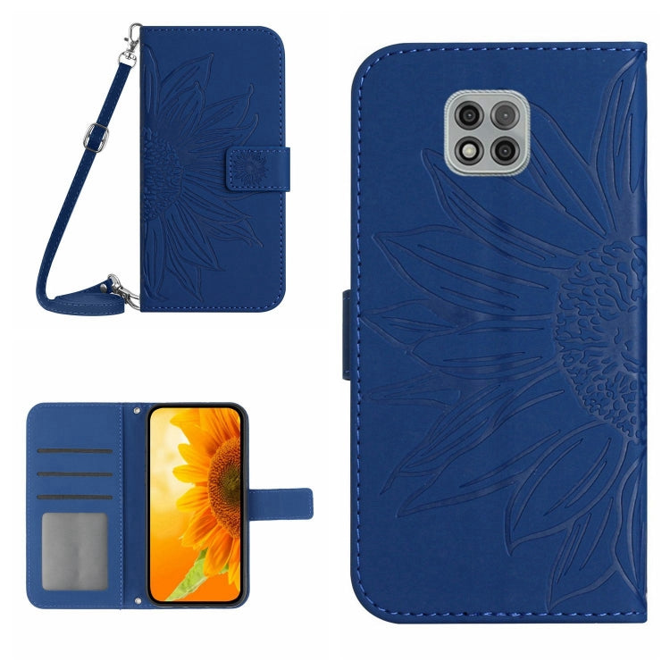 Skin Feel Sun Flower Pattern Flip Leather Phone Case with Lanyard, For Motorola Moto G Power 2021, For Motorola Moto G Power 2022, For Motorola Moto G Pure 2021, For Motorola Moto G Stylus 5G