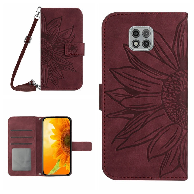 Skin Feel Sun Flower Pattern Flip Leather Phone Case with Lanyard, For Motorola Moto G Power 2021, For Motorola Moto G Power 2022, For Motorola Moto G Pure 2021, For Motorola Moto G Stylus 5G