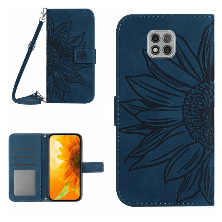 Skin Feel Sun Flower Pattern Flip Leather Phone Case with Lanyard, For Motorola Moto G Power 2021, For Motorola Moto G Power 2022, For Motorola Moto G Pure 2021, For Motorola Moto G Stylus 5G