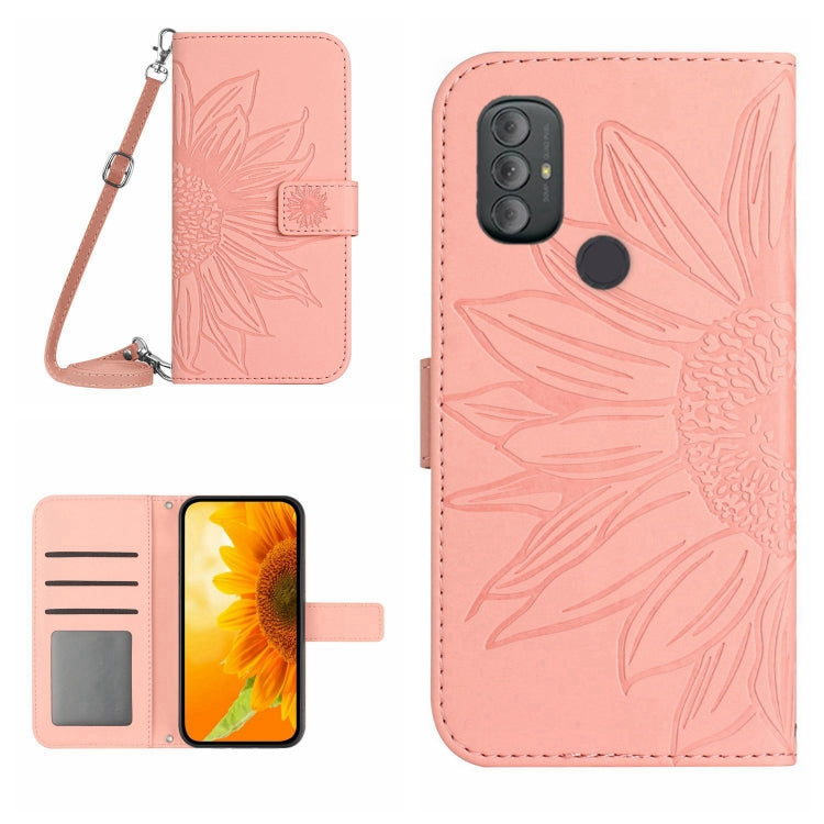 Skin Feel Sun Flower Pattern Flip Leather Phone Case with Lanyard, For Motorola Moto G Power 2021, For Motorola Moto G Power 2022, For Motorola Moto G Pure 2021, For Motorola Moto G Stylus 5G
