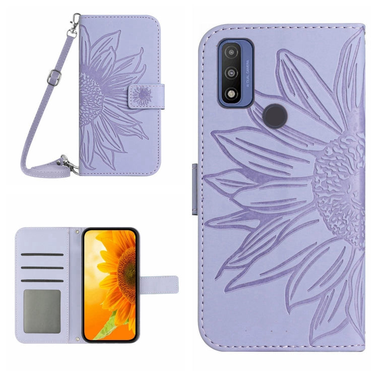 Skin Feel Sun Flower Pattern Flip Leather Phone Case with Lanyard, For Motorola Moto G Power 2021, For Motorola Moto G Power 2022, For Motorola Moto G Pure 2021, For Motorola Moto G Stylus 5G