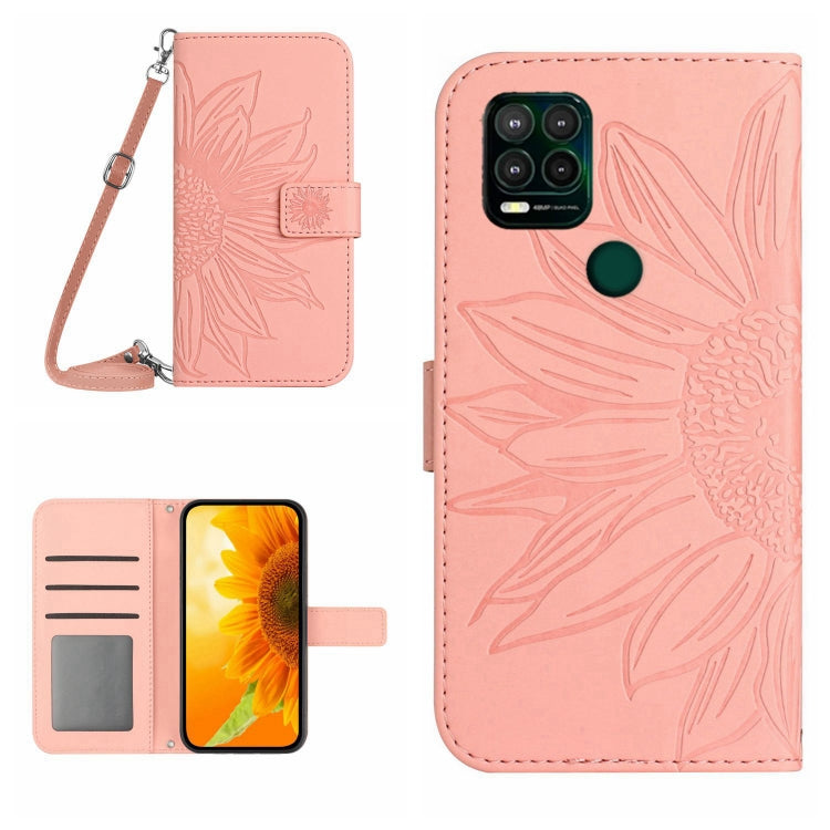 Skin Feel Sun Flower Pattern Flip Leather Phone Case with Lanyard, For Motorola Moto G Power 2021, For Motorola Moto G Power 2022, For Motorola Moto G Pure 2021, For Motorola Moto G Stylus 5G