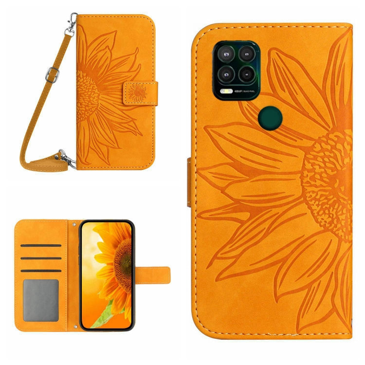 Skin Feel Sun Flower Pattern Flip Leather Phone Case with Lanyard, For Motorola Moto G Power 2021, For Motorola Moto G Power 2022, For Motorola Moto G Pure 2021, For Motorola Moto G Stylus 5G