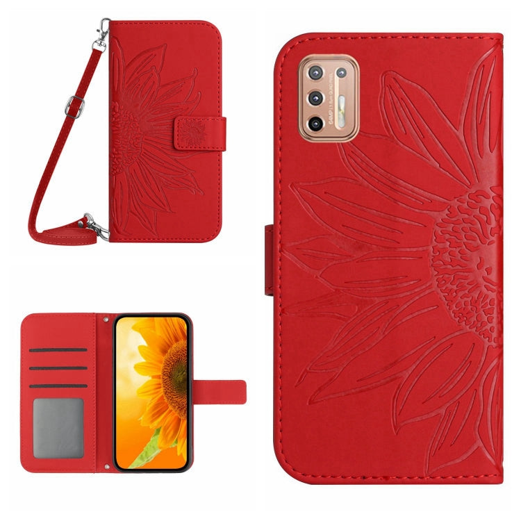 Skin Feel Sun Flower Pattern Flip Leather Phone Case with Lanyard, For Motorola Moto G Stylus 5G 2022, For Motorola Moto G Stylus 2022 4G, For Motorola Moto G9 Plus, For Motorola Moto G9 Power