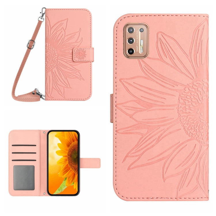 Skin Feel Sun Flower Pattern Flip Leather Phone Case with Lanyard, For Motorola Moto G Stylus 5G 2022, For Motorola Moto G Stylus 2022 4G, For Motorola Moto G9 Plus, For Motorola Moto G9 Power