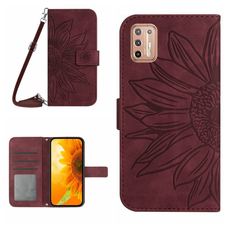 Skin Feel Sun Flower Pattern Flip Leather Phone Case with Lanyard, For Motorola Moto G Stylus 5G 2022, For Motorola Moto G Stylus 2022 4G, For Motorola Moto G9 Plus, For Motorola Moto G9 Power