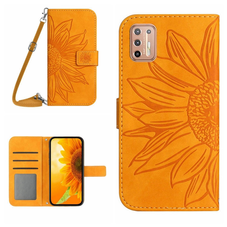 Skin Feel Sun Flower Pattern Flip Leather Phone Case with Lanyard, For Motorola Moto G Stylus 5G 2022, For Motorola Moto G Stylus 2022 4G, For Motorola Moto G9 Plus, For Motorola Moto G9 Power